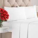 Full Size 4 Piece Sheet Set - Comfy Breathable & Cooling Bed Sheets Set - Hotel Luxury Bedding for Women, Men, Kids, Teens, Boys & Girls - Deep Pockets, Ultra-Soft and Wrinkle Free - Oeko-Tex - White