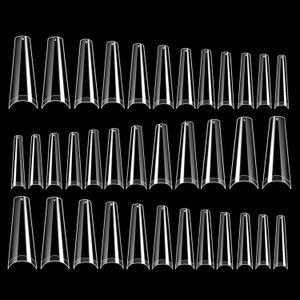 1000 Pieces Coffin Nail Tips Clear Ballerina Acrylic Nail Tips Half Cover False Nails Tips Fake Nails Nail Extension Tips