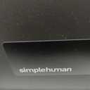 simplehuman 40 Liter / 10.6 Gallon Slim Kitchen Step Trash Can With Secure Slide Lock, Black Plastic
