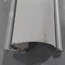 ChrisDowa Cordless 100% Blackout Roller Shade, with Striped Jacquard, Thermal Insulated, UV Protection Fabric, Total Blackout Blinds for Window, French Doors, Home and Office. White, 58" W x 72" H