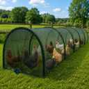 109" Foldable Chicken Runs for Outside with 30 Landscape Nails