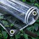 Clear Tarp 10x20 FT, Clear tarps Heavy Duty Waterproof, 14 Mil Vinyl Tarp with Metal Grommets, UV & Tear Resistant, for Porch, Outdoor, Patio