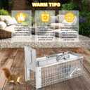 Squirrel Trap Live Animal Humane Cage Trap Catch Rats, Mice, Chipmunk, Weasel and Other Rodents for Indoor and Outdoor