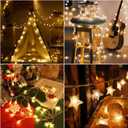 Star String Lights Battery Operated, 20 FT 40 LED 8 Modes Timer Warm White Twinkle Lights Hanging Fairy Light for Bedroom Room Office Party Home Indoor Outdoor Xmas Decor Tree Decorations