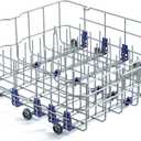 Upgraded 3751DD1001J Dishwasher Rack Replacement Parts for LG Lower Dish Rack Bottom Dishrack Drawer LG LDF7774ST LDF5545ST LDF7551ST Thinq Dishwasher 22.9’’ D x 20.5’’ W Dish Washer Tray 1 Pack