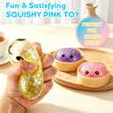 4PCS Dumpling Squeeze Toy, Dumplings Squishy Flashing Dumpling Squishies Stress BallDumplings Squeeze Stress Anxiety Relief for Kids & Adults