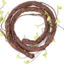 Wnvivi 5.2-6.5 ft Simulated Tree Vine,Artificial Tree Branches Twigs Vines,Fake Rattan Faux Thick Plant Trunk with Leaves for Outdoor Garden Wedding Decoration