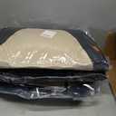 Car Seat Covers Full Set, Breathable Leather Automotive Front and Rear Seat Covers & Headrest, Universal Automotive Vehicle Seat Cover for Most Sedan SUV Pick-up Trucks, Black&Beige