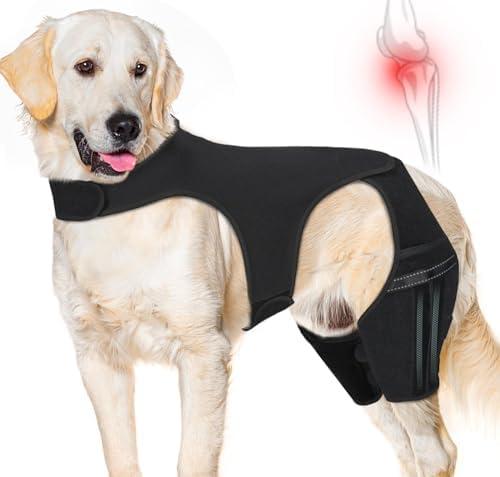 Dog Knee Brace for Back Leg, Dog Leg Brace Fit Large Middle Small Dogs for Luxating Patella, Hip Dysplasia, Torn ACL Hind Leg, Ligament Injuries (X-Large)