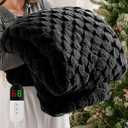 Homemate Electric Heated Throw Blanket - 50"x60" Luxury Faux Fur Heating Bed Blankets with 10 Heating Levels 8 Hours Auto Off Fast Heating Over-Heated Protection Ultra Soft Warm Flannel ETL Certified