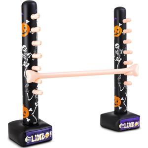 Threan Halloween Party Games Inflatable Limbo Game for Adults Easy Spooky Limbo Carnival Game Enhance Family Bonding for Indoor Outdoor Birthday Halloween Party Games Picnic Pool