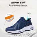 N BESUNEW Mens Wide Toe Box Running Shoes Slip On Orthotic Plantar Fasciitis Tennis Sneakers Arch Support Walking Shoes for Gym Jogging Sports US 8-13