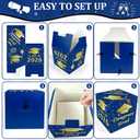 6 x OHOME Graduation Decorations 2026 - Blue Gold Graduation Card Box for Graduation Decorations Class of 2026 - Graduation Party Decorations Decor Supplies Favors,Graduation Centerpieces 2026