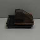 OPNICE Desk Organizer, 4-Tier Desktop File Organizer with Drawer and 2 Pen Holders, Office Desk Accessories, File Sorters, Workspace Organizers for Office Supplies(Brown Wood)