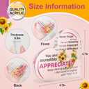 2 x Runyanofamily Teacher Christmas Gifts,Thank You Gifts for Women, Teachers Appreciation Gift for Women, Inspirational Gift, Acrylic Heart Present for Employee Friends Coworkers