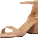 Amazon Essentials Women's Two Strap Heeled Sandal (7, Tan)