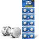YKM 10 Pack LR44 Batteries AG13 L1154f A76 357/303 L1154 L1154c LR44h 1.5V Alkaline Batteries for Digital Caliper Watch Battery