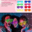 Sherr 48 Pairs Rimless Sunglasses Neon Party Supplies Colorful Glasses Plastic Sunglasses for Women Men Adults Party Favor