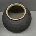 Large Black Vase, 11.8“ Matte Black Round Ceramic Vase, Wide Mouth Pottery Vase for Living Room, Entryway, Table Centerpieces, Shelf Decor