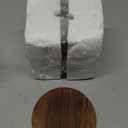 BENECREAT 5.5x5inch Eternal Transparent Flower Glass Cover, Cloche Dome Micro Landscape with Solid Wood Base for DIY Flower Craft, Wedding Decorations