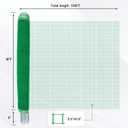 Non Electric Fence Netting 4' x 100', Boundary Chicken Fence with Double Spiked Posts, Portable Temporary Fence with Posts for Chickens, Ducks, Turkeys Suitable in Backyard, Garden