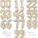 TONIFUL Number Balloons 16 Inch Caramel 2 Set 0-9 Number Mylar Foil Balloons 20 Pcs Custom digitalal for 2026 New Year Eve Birthday Party Engagement Graduations Anniversary Baby Shower Decor