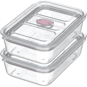 LatchLok Click 4.3 Cup Food Storage Container, Set of 2, Rose