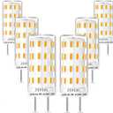 GY6.35 LED Bulb Dimmable,T4 JC Type GY6.35/G6.35 Bi-pin Base,AC/DC 12V Soft White 3000K 5W Equivalent to 40-50W Halogen Bulb for Pendant Light,Chandelier,Desk Light,Landscape Lighting,6-Pack