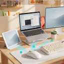 RAPIQUE Wireless Mouse for Laptop, Dual Bluetooth & 2.4G, Multi-Device for 3 Devices, USB-C Rechargeable, Quiet Click, 4 DPI Levels up to 3200, Ergonomic Right-Hand Mouse for MacBook, PC - White