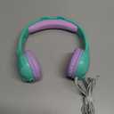 ZIUMIER Kids Headphones, with Microphone, 80/90dB Volume Limiter, Audio Sharing Port, 3.5mm Wired Toddler Headphones for School Travel (Light Green)