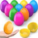 Vibrant Fillable Easter Eggs Assortment - 3.52 Plastic Egg, 36 Pcs Assorted Colors for Easter Hunts, Surprises, Easter Basket Stuffers Fillers