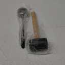 Coconut Opener Tools with Hammer, Super Safe & Easy to Open Young Coconuts Tool, Food Grade Stainless Steel Coconut Opener Set, Rubber Mallet with Handle (Black)