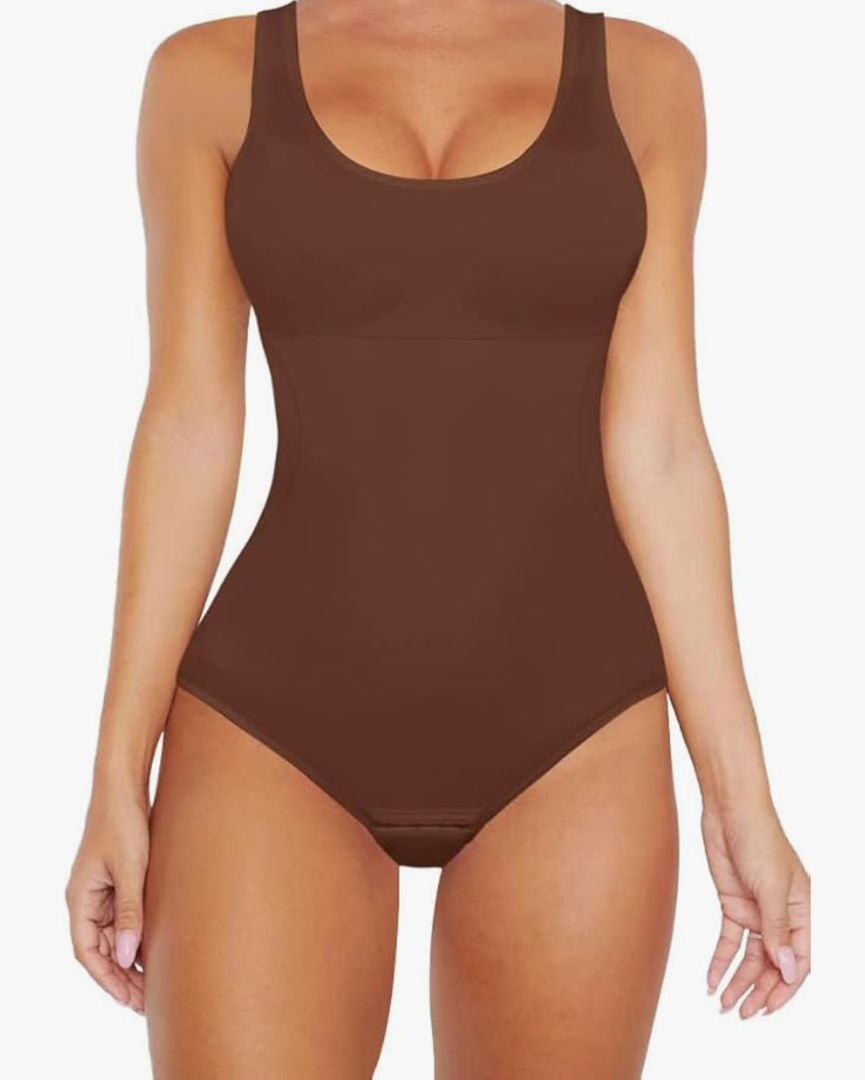 Bodysuit for Women - Tummy Control Seamless Tops Compression Butt Lifting Shapewear Bodysuits, Size XS/S