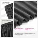 RIMELA Dorm Bed Skirt Twin XL 32 Inch Drop, Easy to Install Extra Long Wrap Around Elastic Dust Ruffle, Dark Grey Bed skirt Solid Silky Fabric Machine Washable (Twin XL 80L x 39W & Twin 75L x 39W)