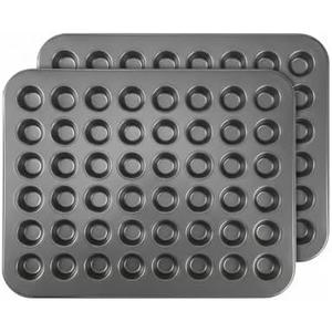 Wuqoioo Mini Muffin Pan, 24 Cup Mini Cupcake Pans Cupcake Pan Non Toxic Muffin Pan For Baking Cheesecake Tailgate Party Supplies, Dishwasher Safe, 15.94 X 12.6 X 0.79 Inches