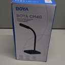 BOYA CM40 Computer USB Microphone for PC, Laptop, Mac & Phones with 192kHz/24-Bit, ENC Noise Cancellation, 030 dB Gain, One-Touch Mute, Headphone Monitoring, Gooseneck Microphone for Gaming Podcast