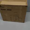 Qcen Juicer Machine, 800W Centrifugal Juicer Extractor with Wide Mouth 3 Feed Chute for Fruit Vegetable, Easy to Clean, Stainless Steel, BPA-free (Black)