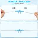 2 x Oxygen Tubing - Extension High Flow Oxygen Tubing, Comfortable Oxygen Delivery Comfortable for Long-Term Use (7ft Reusable Oxygen Tubing)