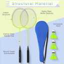 12 Pack Badminton Rackets Set Including Badminton Racquets, Nylon Shuttlecocks and Carry Bag for Outdoor Backyard Games Beginners