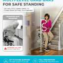 Stander Wonder Pole Plus with Rotating Double Grab Bar, Tension Mounted Security Pole for Seniors & Elderly Adults, No-Drill Floor to Ceiling Transfer Pole for Home & Bath Safety, White