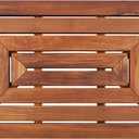 Nordic Style Premium Teak Shower and Bath Mat for Indoor and Outdoor Use - Non-Slip Wooden Platform for Spa, Sauna, Pool, Hot Tub - Flooring Decor and Protector (31.4" x 19.6", Oiled Finish)