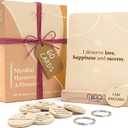 Mindful 60 Positive Affirmation Cards for Women with 10 Inspirational Tokens, 2 Rings & Display Stand, Daily Affirmations for Inspiration & Self Care, Unique Gift Cards for Women and Men