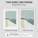 Homeforia 12x17 White Oak Picture Frame, High-End Wood, 10x15 Mat, Glass
