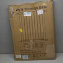 Fairy Baby Narrow Baby Gate for Stair, 22.8"-25.5" Wide Pressure Mounted Pet Gate for Doorway, Easy Walk Thru Child Safety Gate, White