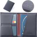 VOLPE Passport Wallet Genuine Leather for Men and Women (Black)