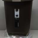 simplehuman 50 Liter / 13 Gallon Semi-Round Kitchen Step Trash Can with Secure Slide Lock, Mocha Plastic