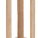 Kate and Laurel Foxford Modern Tiered Round Drink Table, 12 x 12 x 30, Light Natural, Transitional Two-Tier Circle Plant Stand for Use as Living Room Pedestal Table or Small Bedroom Nightstand