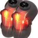 Vibration-Based Knee Massager with Soothing Heat and Adjustable Compression  Knee Relief Device for Pain Support, Circulation, and Daily Recovery. (Grey, Pair).