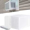 Air Conditioner Covers for Outside Window Units: Mesh Cover for Midea U Shaped AC 8000BTU, 10000BTU, 12000BTU, Waterproof, Breathable, PVC AC Cover, Anti-Leaf, Easy Air Flow, 20"x12.2"x13.4", White