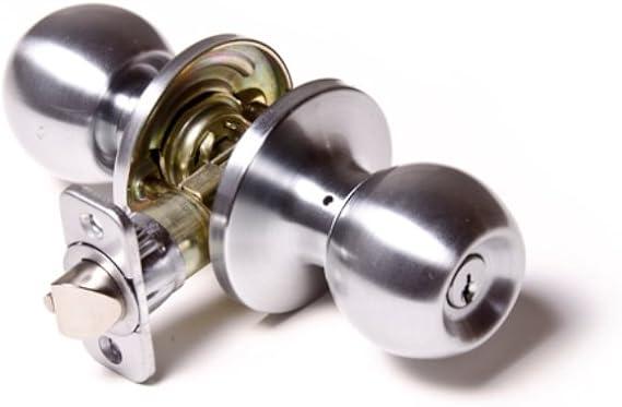 Lewis Hyman 1731102 Atlas Ball Entry Door Knob, Satin Nickel